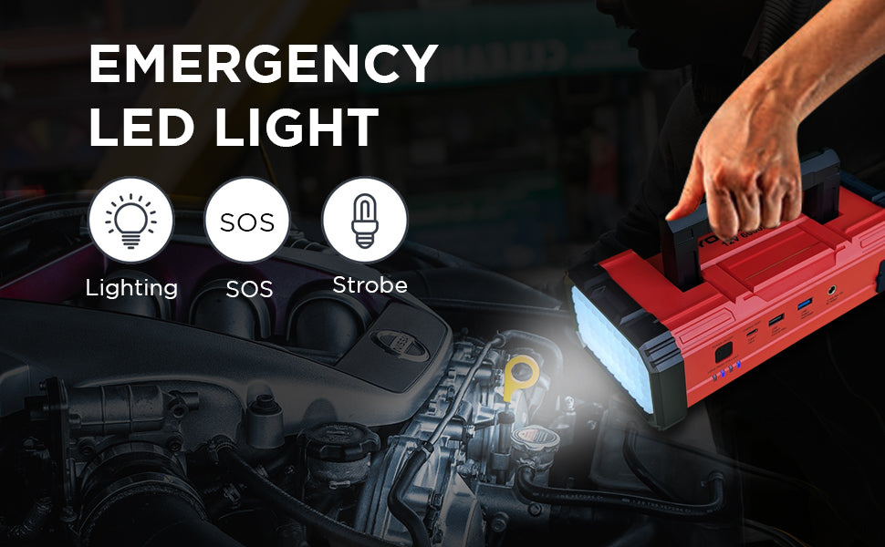 YOUCANIC Pro 6000A Jump Starter - Powerful Car Battery Booster, Power Bank, & Smart Safety Features