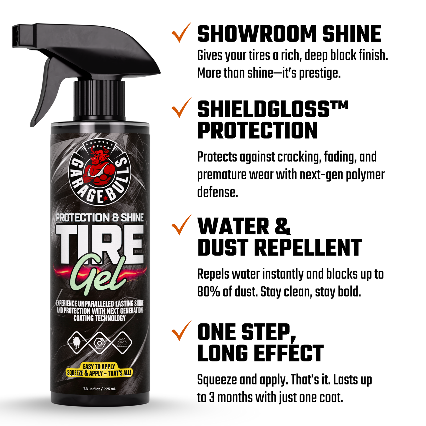 TIRE GEL SPRAY - ShineGloss™ Technology